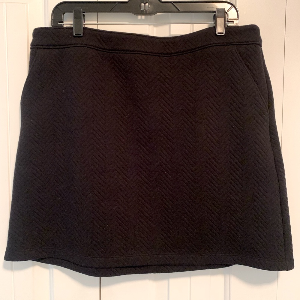 LOFT Quilted Skirt Black 12T NWOT